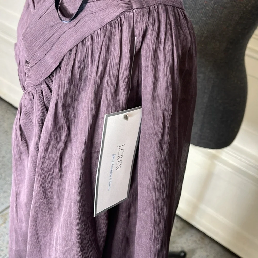 NWT J. Crew Taryn 100% Silk Chiffon Mini Dress Size 4